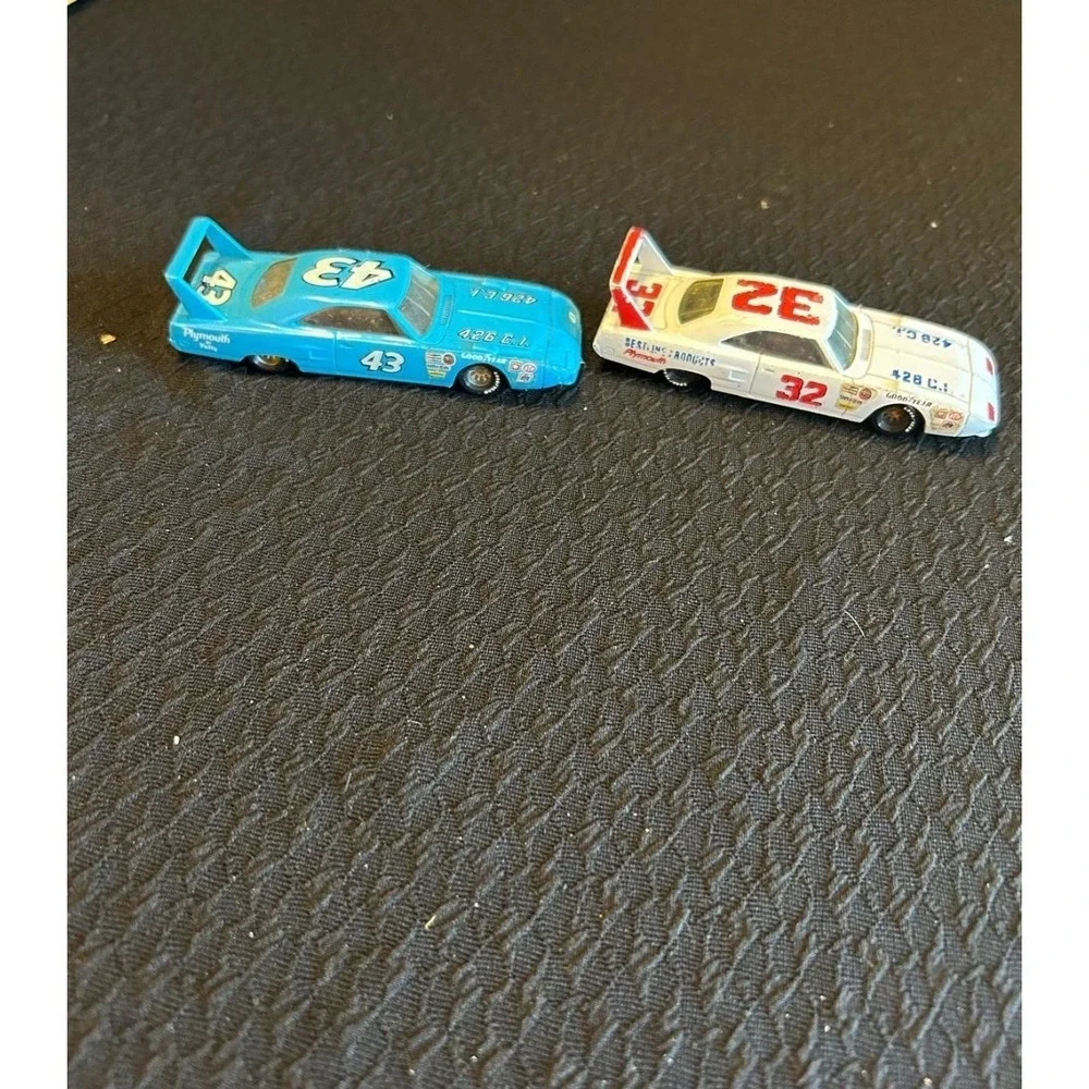 Lot Of 2 Racing Champions Vintage Diecast Cars Blue & White